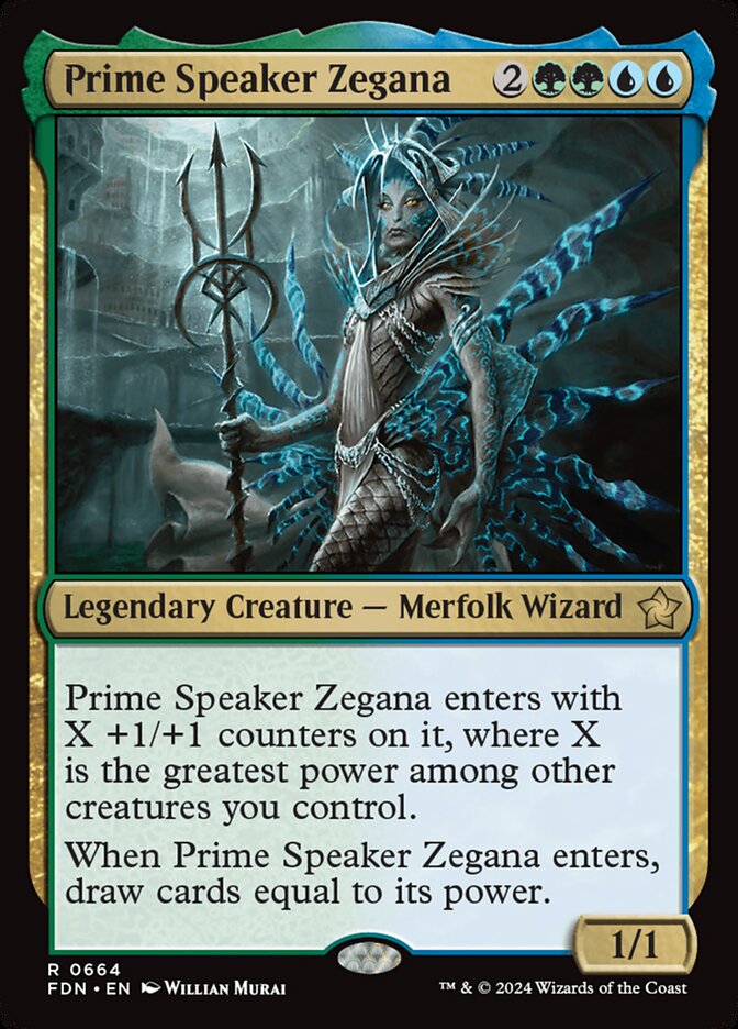 MTG Card Title: Prime Speaker Zegana FDN/664