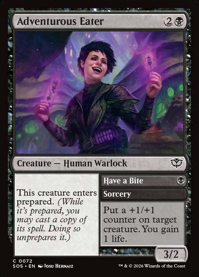 MTG Card Title: Adventurous Eater // Have a Bite SOS/72