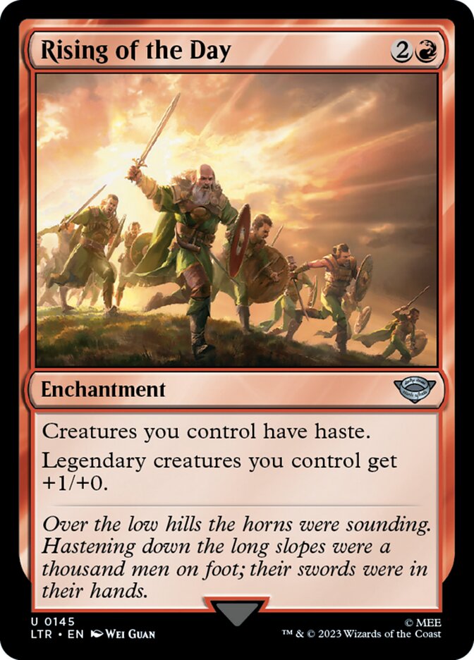 MTG Card Title: Rising of the Day LTR/145