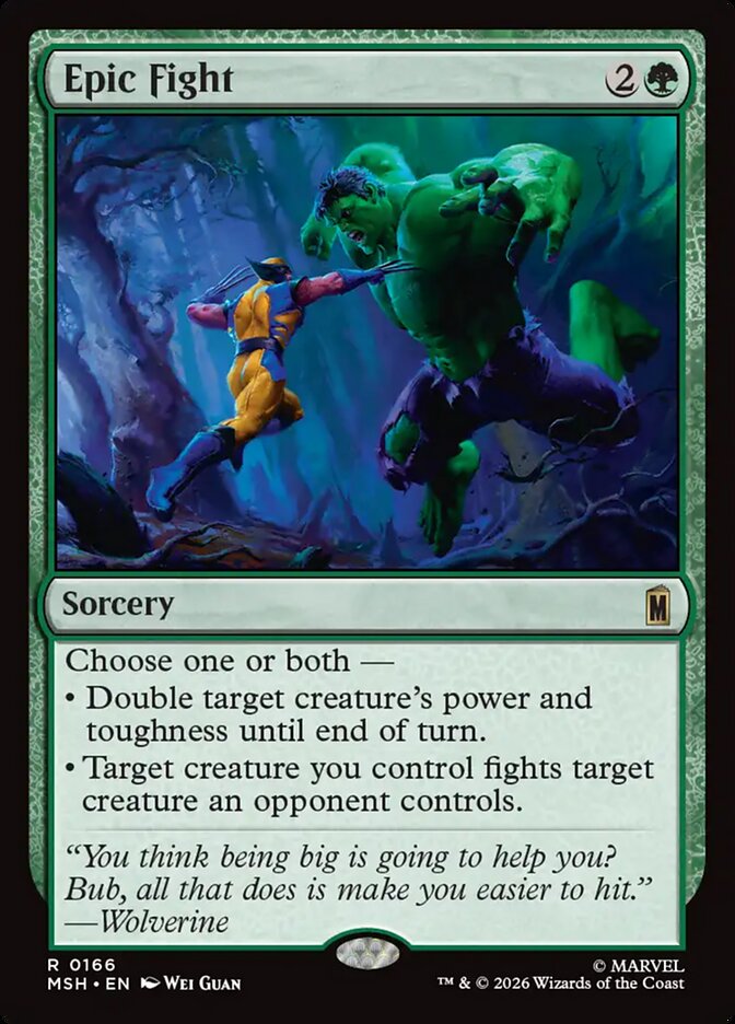 MTG Card Title: Epic Fight MSH/166