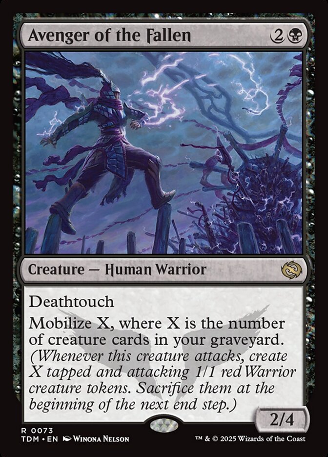 MTG Card Title: Avenger of the Fallen TDM/73