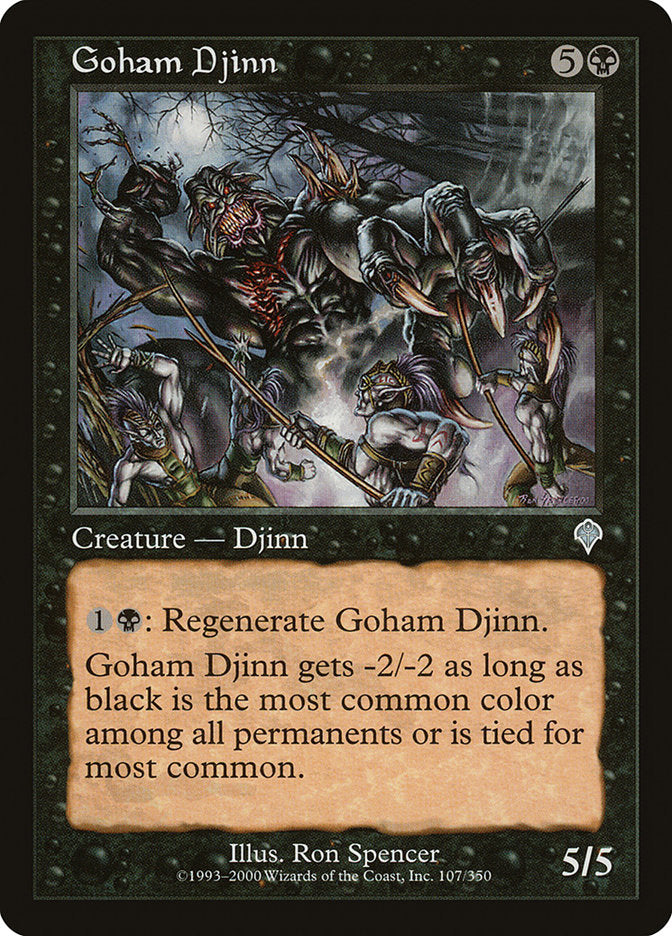 MTG Card Title: Goham Djinn INV/107