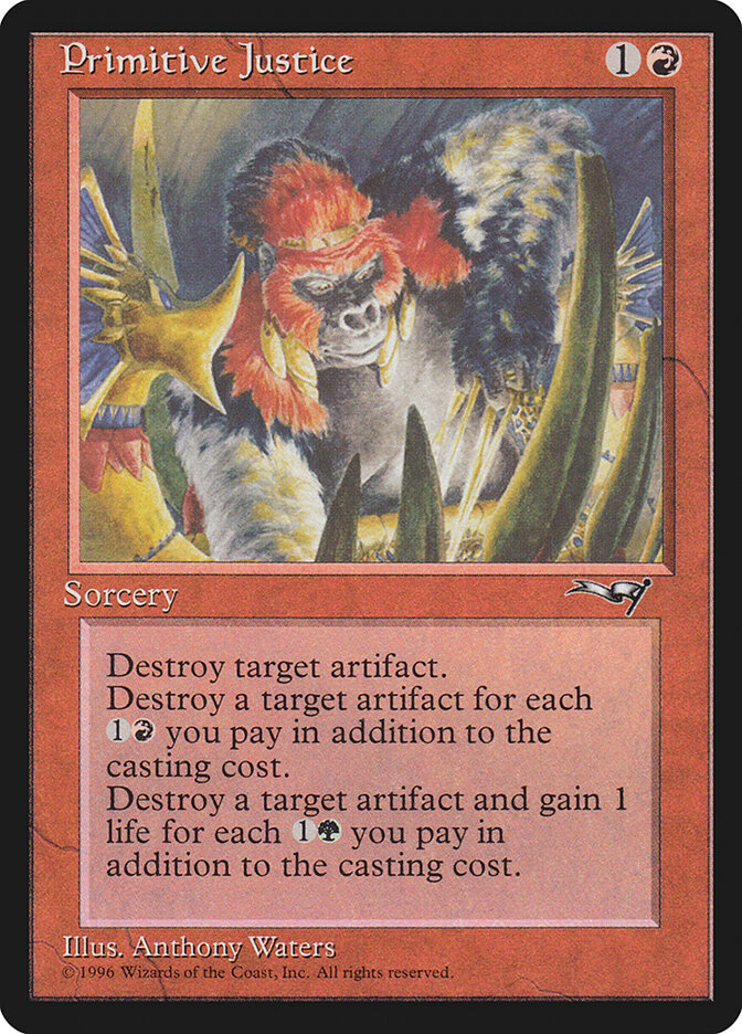MTG Card Title: Primitive Justice ALL/77