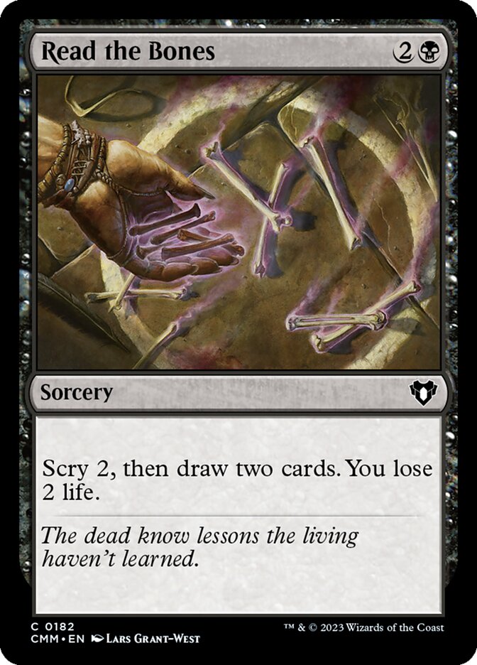 MTG Card Title: Read the Bones CMM/182