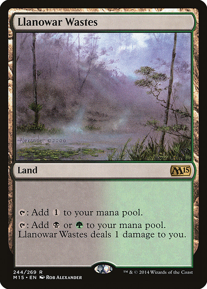 MTG Card Title: Llanowar Wastes M15/244