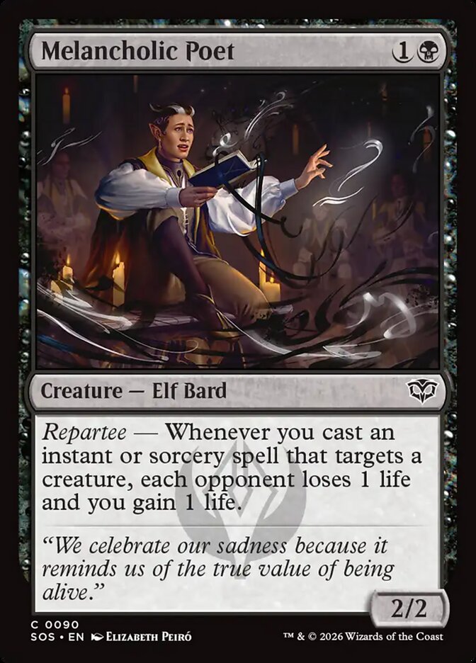 MTG Card Title: Melancholic Poet SOS/90