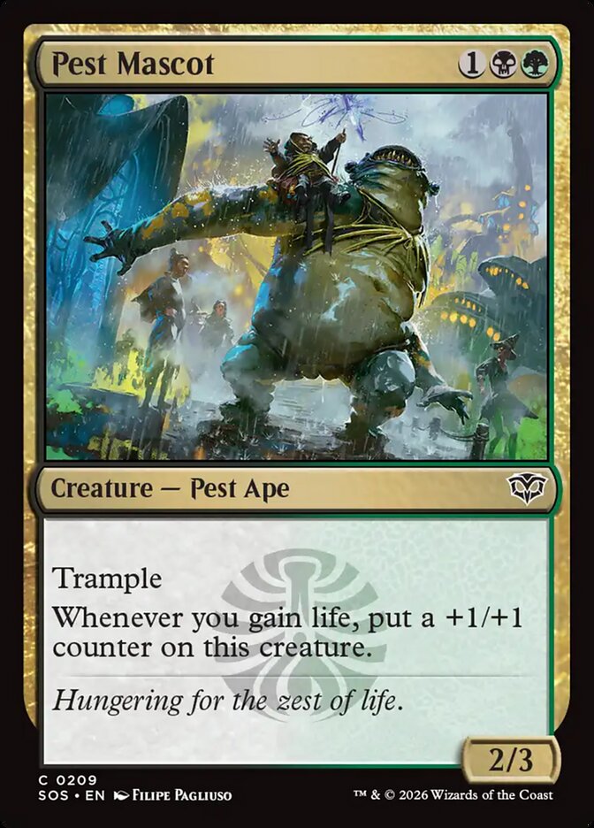 MTG Card Title: Pest Mascot SOS/209