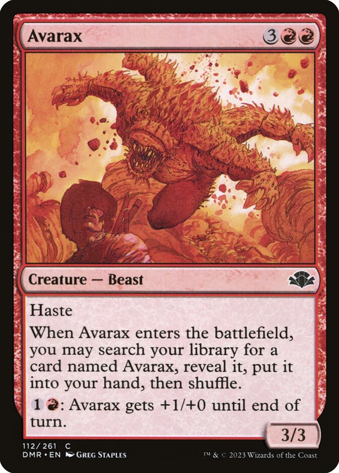 MTG Card Title: Avarax DMR/112