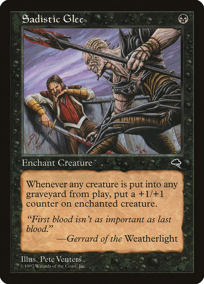 MTG Card Title: Sadistic Glee TMP/153