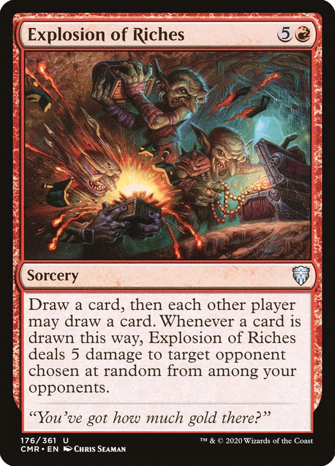 MTG Card Title: Explosion of Riches CMR/176