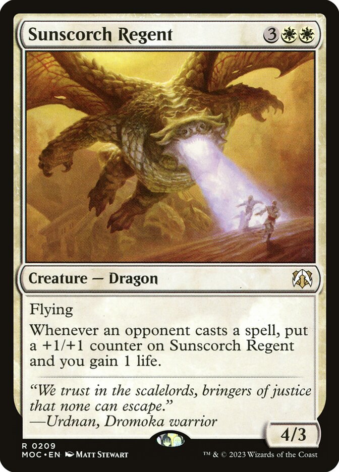 MTG Card Title: Sunscorch Regent MOC/209
