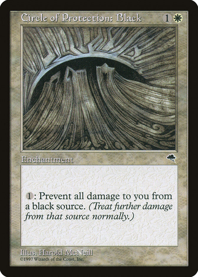 MTG Card Title: Circle of Protection: Black TMP/8