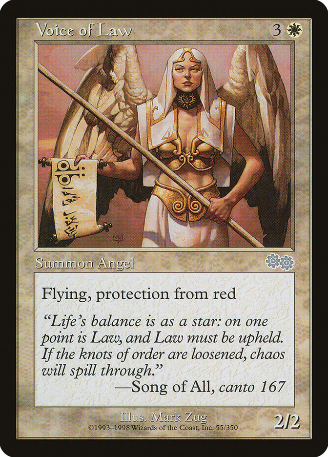 MTG Card Title: Voice of Law USG/55