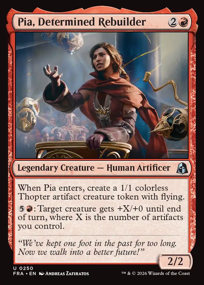 MTG Card Title: Pia, Determined Rebuilder FRA/250