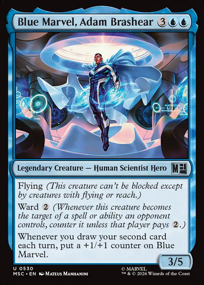 MTG Card Title: Blue Marvel, Adam Brashear MSC/530