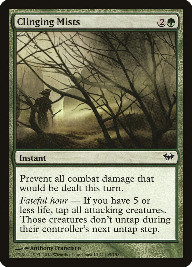 MTG Card Title: Clinging Mists DKA/109