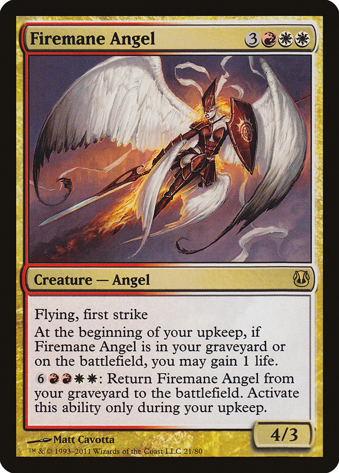 MTG Card Title: Firemane Angel DDH/21