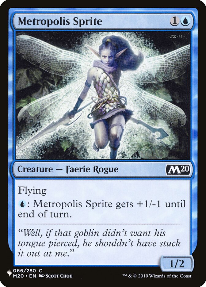 MTG Card Title: Metropolis Sprite PLST/M20-66
