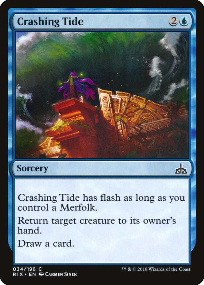 MTG Card Title: Crashing Tide RIX/34