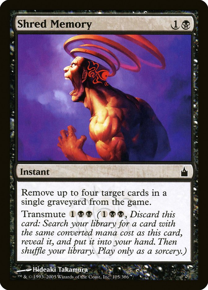 MTG Card Title: Shred Memory RAV/105