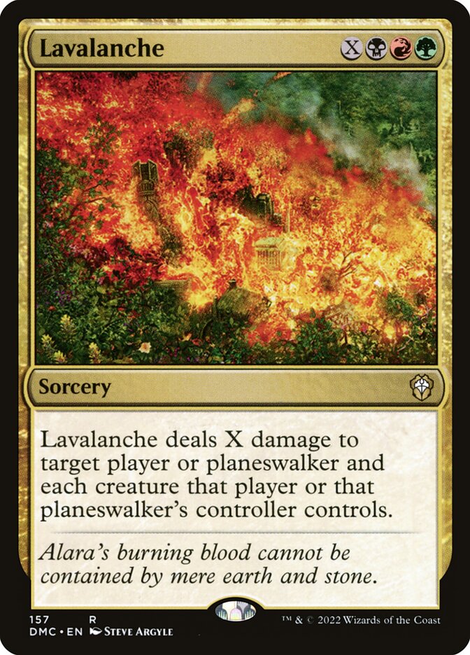 MTG Card Title: Lavalanche DMC/157