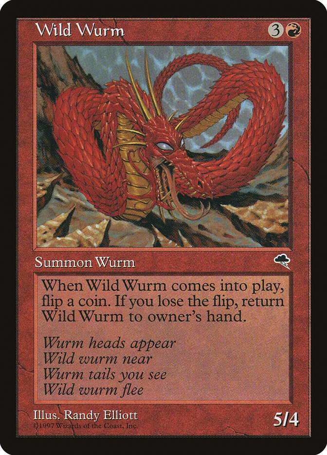 MTG Card Title: Wild Wurm TMP/212