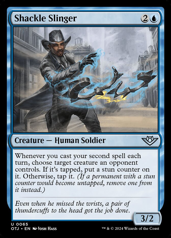 MTG Card Title: Shackle Slinger OTJ/65