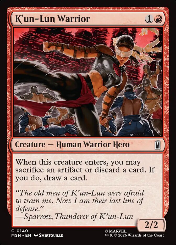 MTG Card Title: K'un-Lun Warrior MSH/140