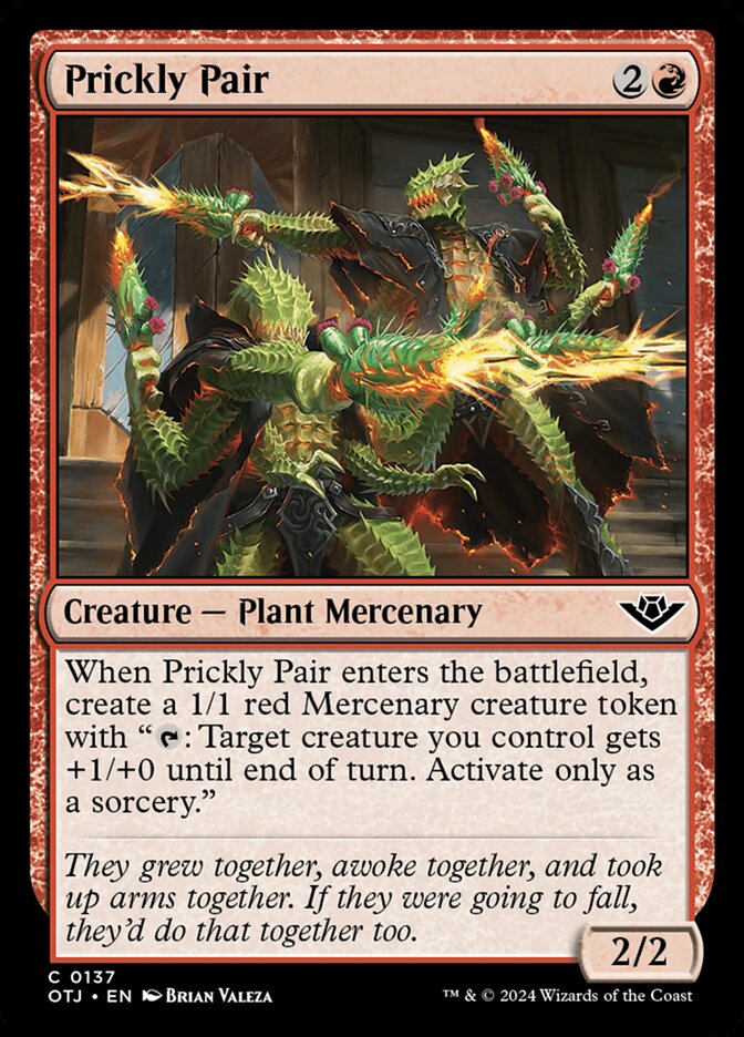 MTG Card Title: Prickly Pair OTJ/137