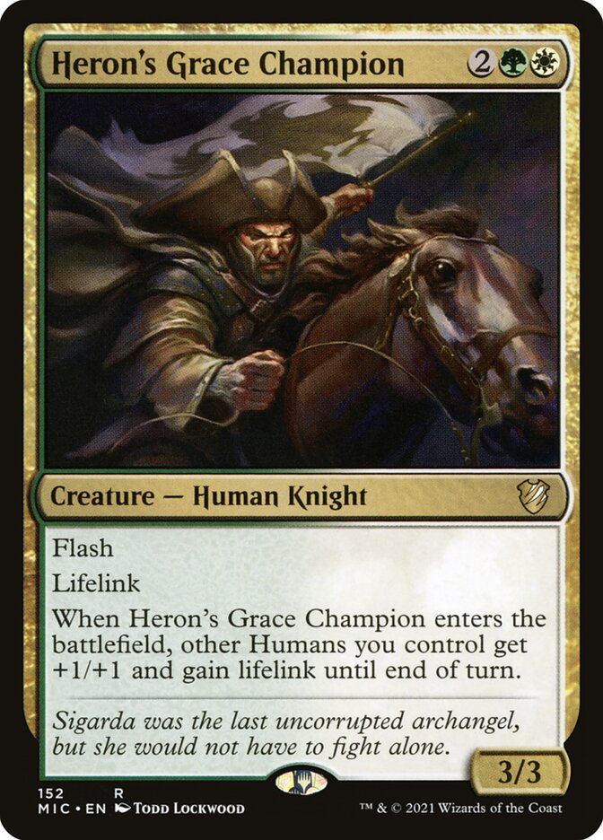 MTG Card Title: Heron's Grace Champion MIC/152