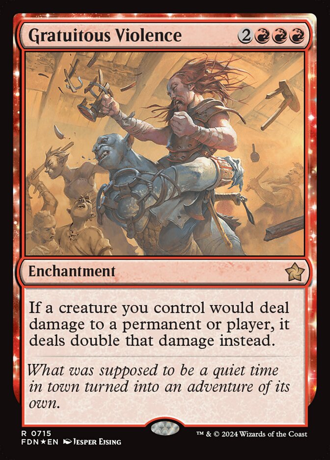 MTG Card Title: Gratuitous Violence FDN/715