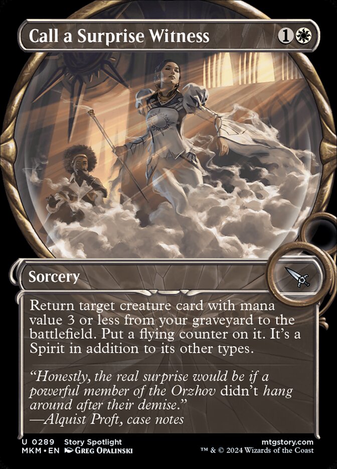 MTG Card Title: Call a Surprise Witness MKM/289