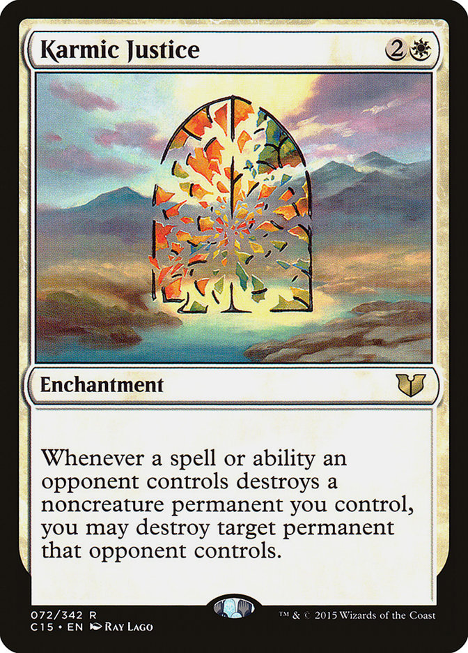 MTG Card Title: Karmic Justice C15/72