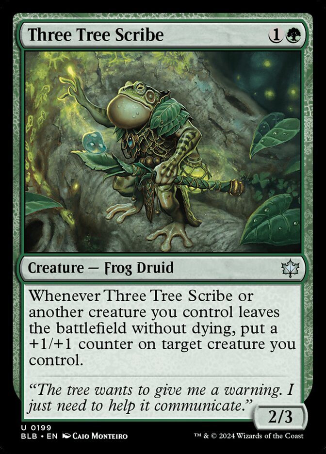 MTG Card Title: Three Tree Scribe BLB/199