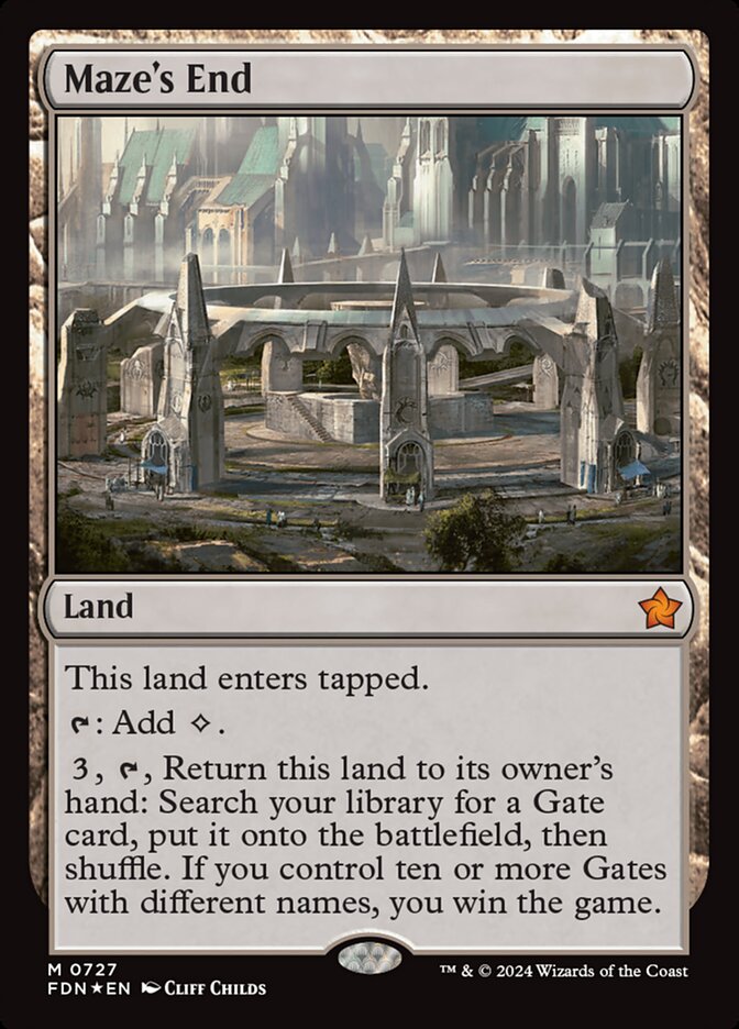 MTG Card Title: Maze's End FDN/727