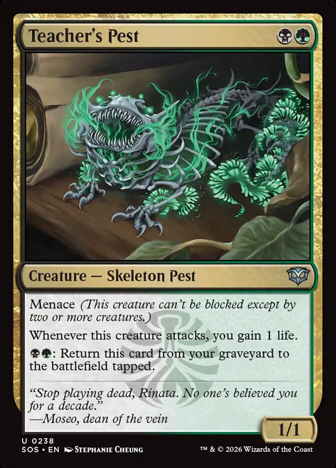 MTG Card Title: Teacher's Pest SOS/238