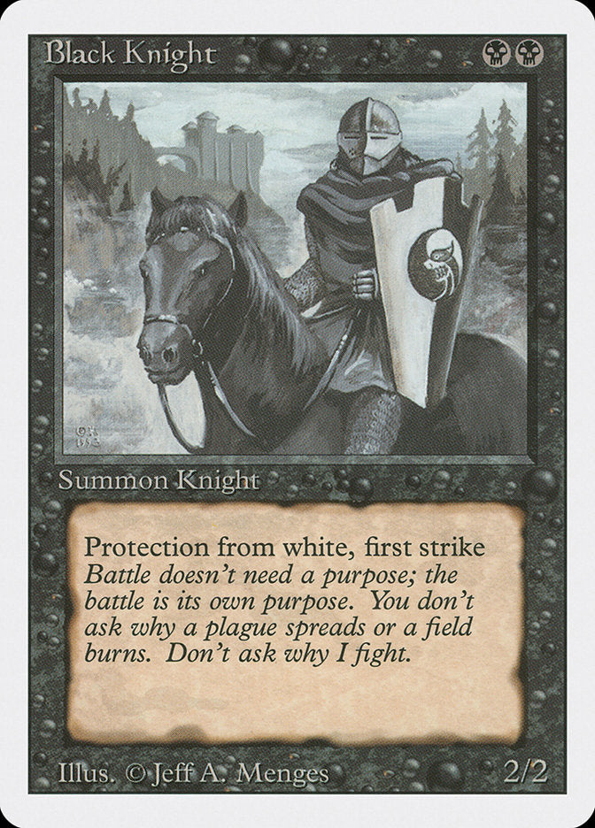 MTG Card Title: Black Knight 3ED/95