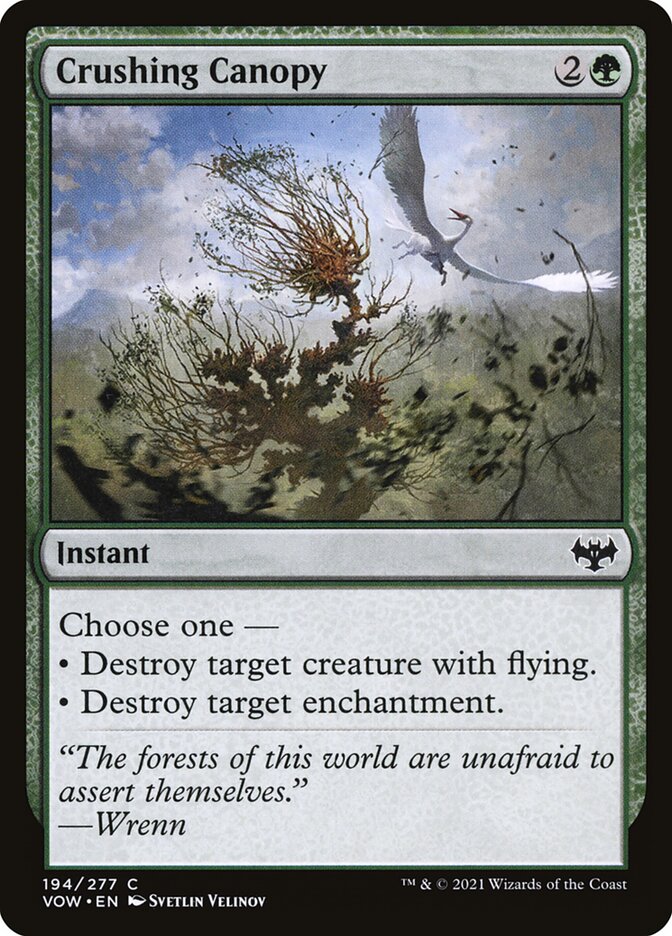 MTG Card Title: Crushing Canopy VOW/194