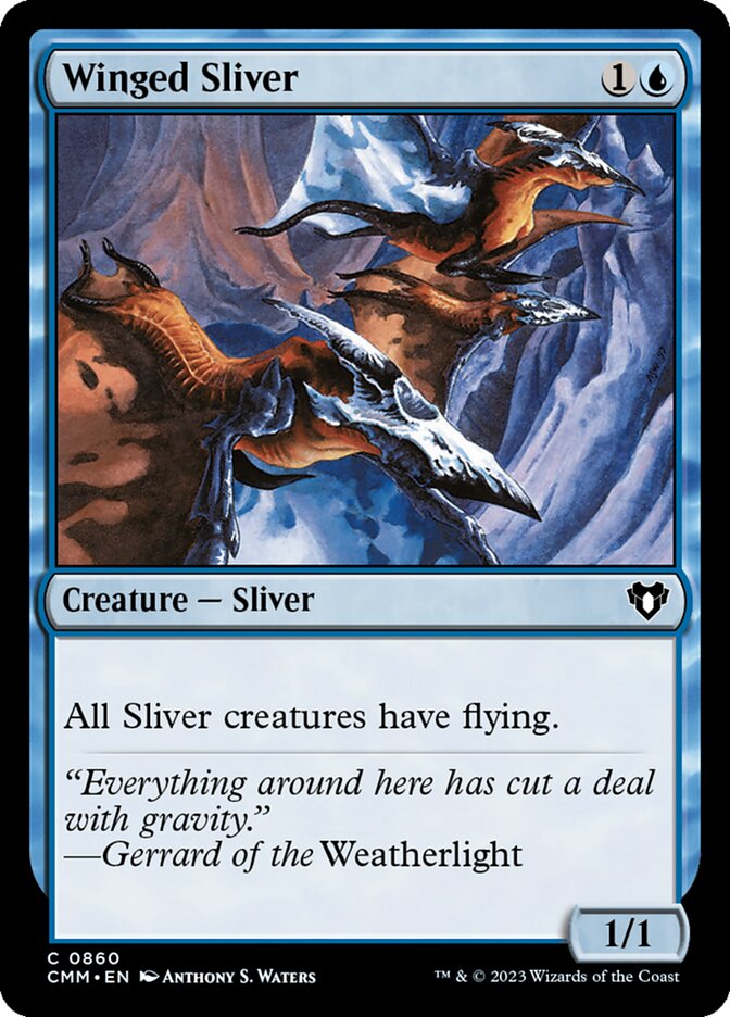 MTG Card Title: Winged Sliver CMM/860