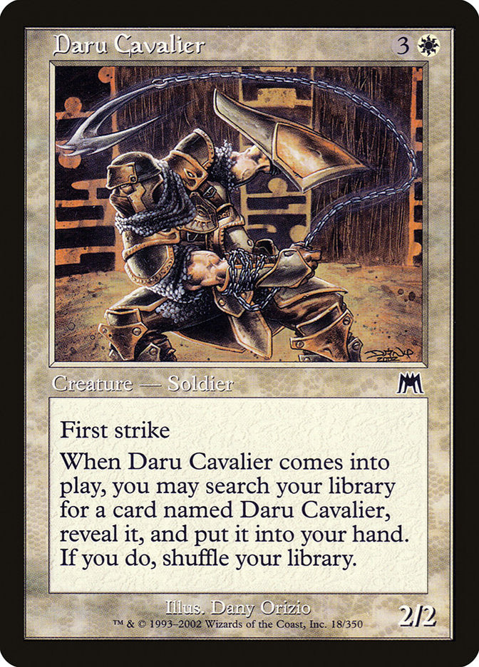 MTG Card Title: Daru Cavalier ONS/18