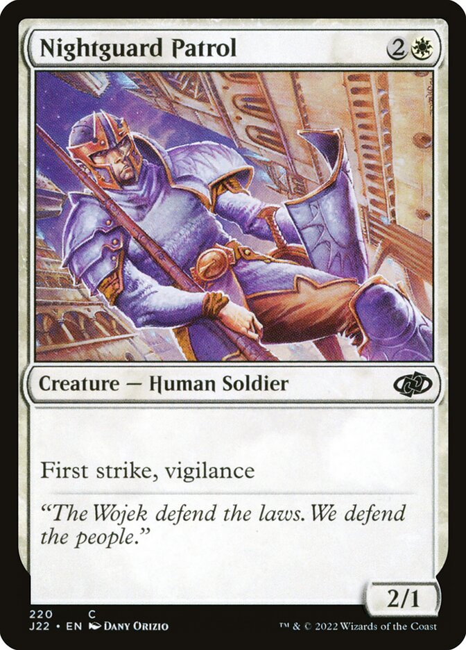 MTG Card Title: Nightguard Patrol J22/220