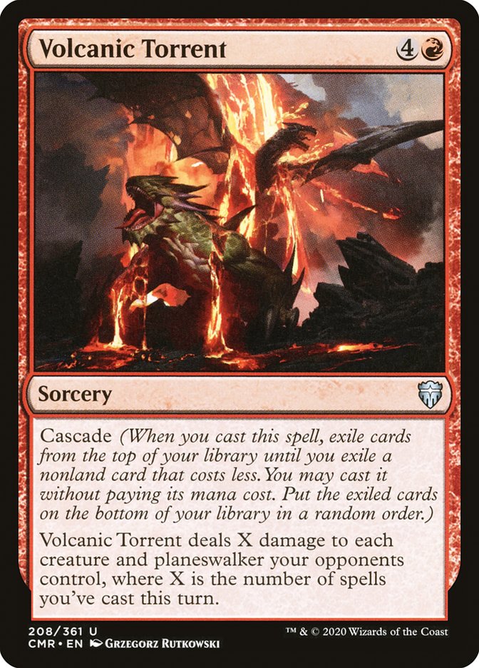 MTG Card Title: Volcanic Torrent CMR/208