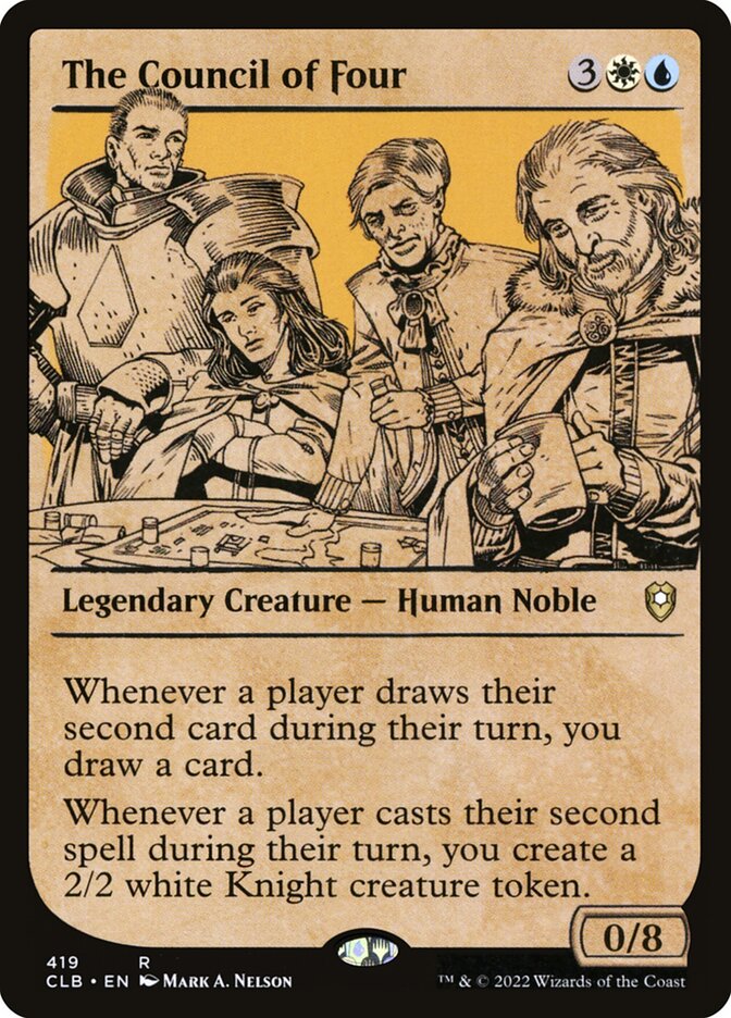 MTG Card Title: The Council of Four CLB/419