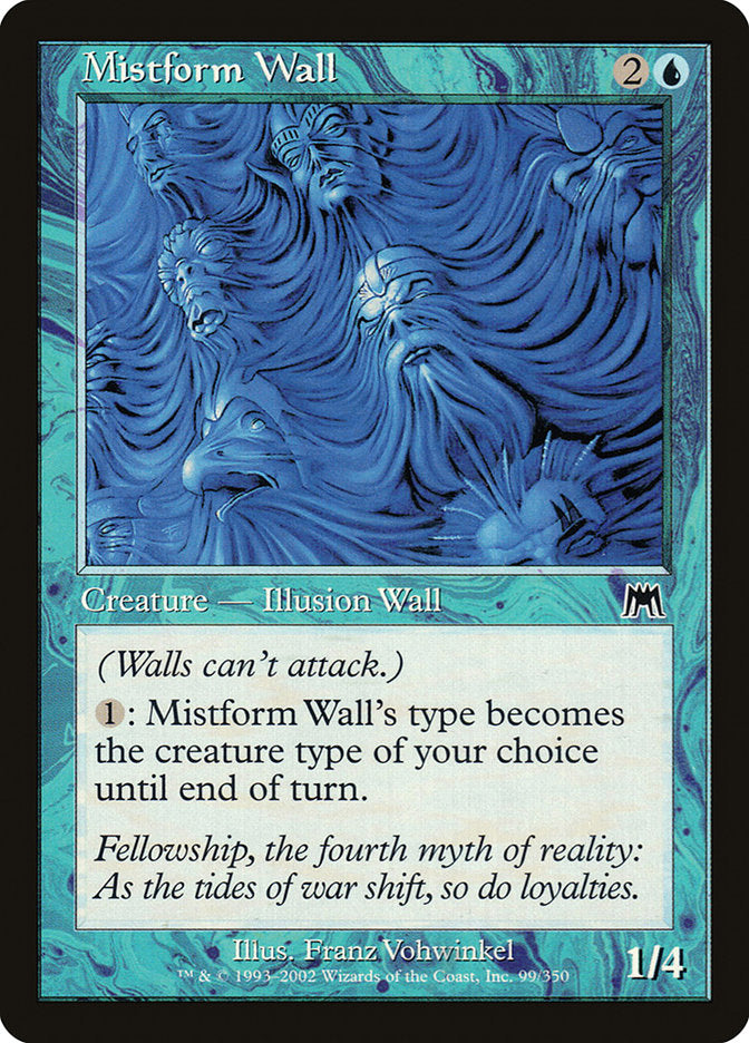 MTG Card Title: Mistform Wall ONS/99