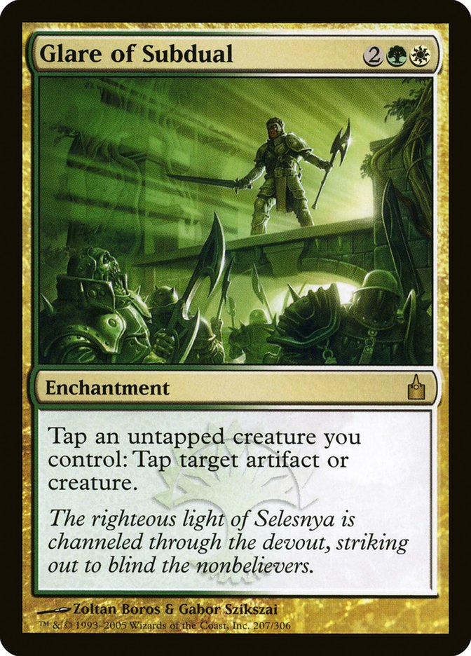 MTG Card Title: Glare of Subdual RAV/207