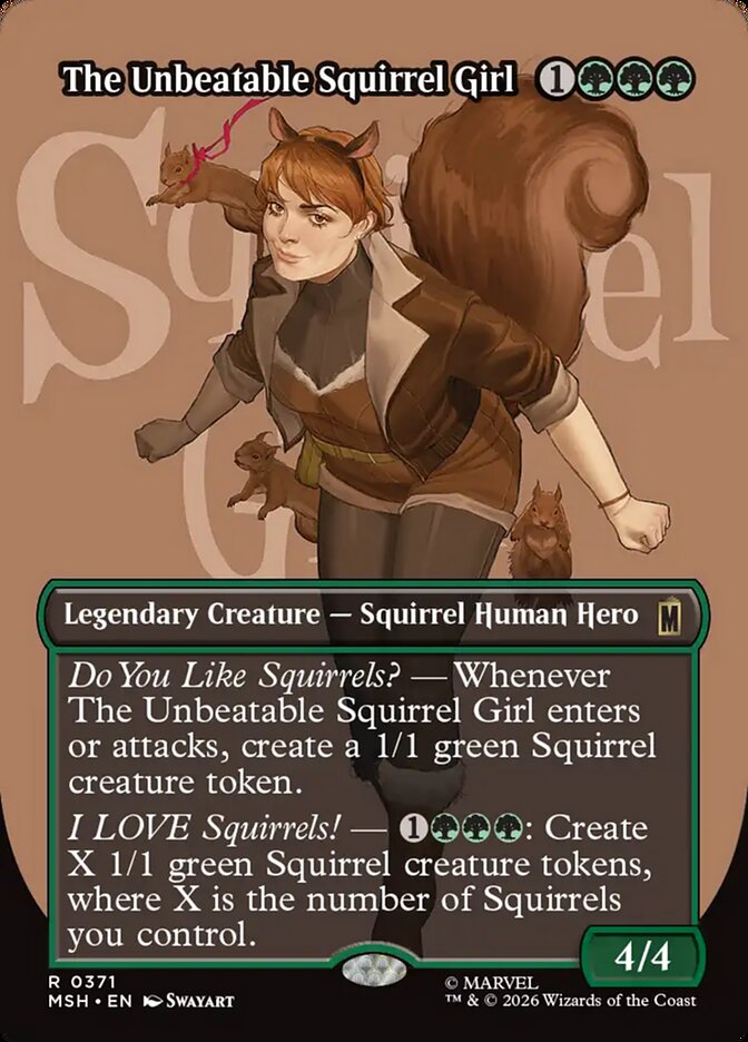 MTG Card Title: The Unbeatable Squirrel Girl MSH/371