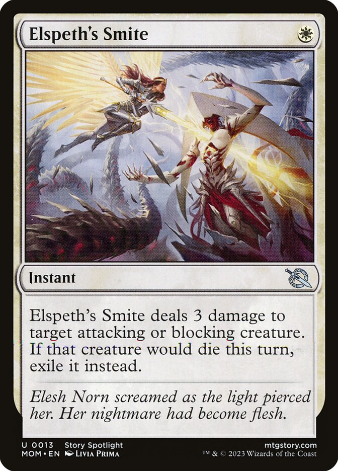 MTG Card Title: Elspeth's Smite MOM/13