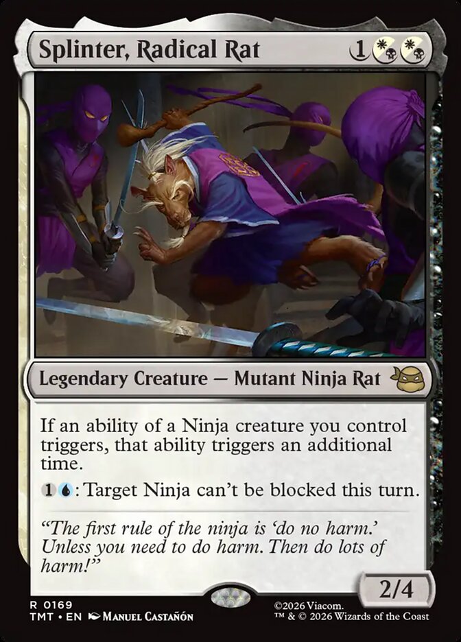 MTG Card Title: Splinter, Radical Rat TMT/169