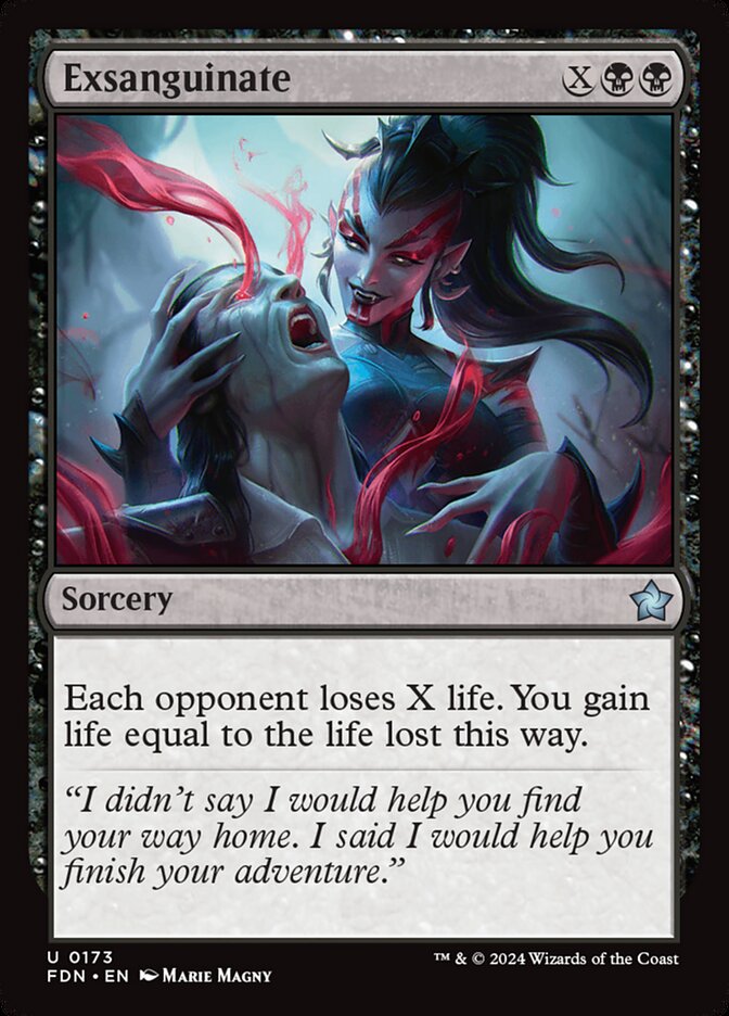 MTG Card Title: Exsanguinate FDN/173