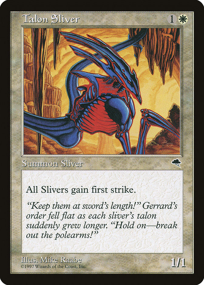 MTG Card Title: Talon Sliver TMP/50